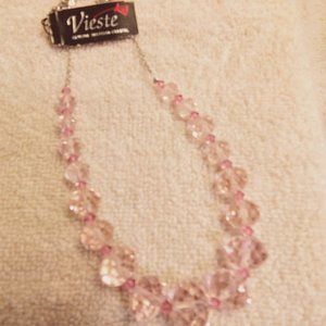 Vieste Pink Beaded Necklace